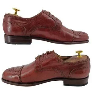 Aldo Brue Mens Cap Toe Oxford Dress Shoe. Size 10. Aldo Brue | Shoes | Aldo Brue Italy Cognac Brown Leather  main image 4